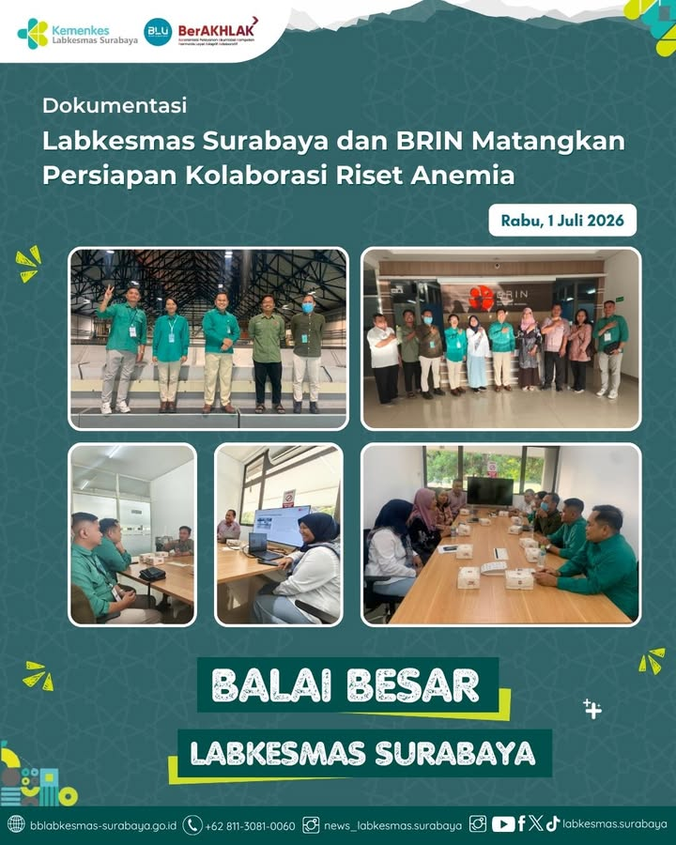 Labkesmas Surabaya dan BRIN Matangkan Persiapan Kolaborasi Riset Anemia